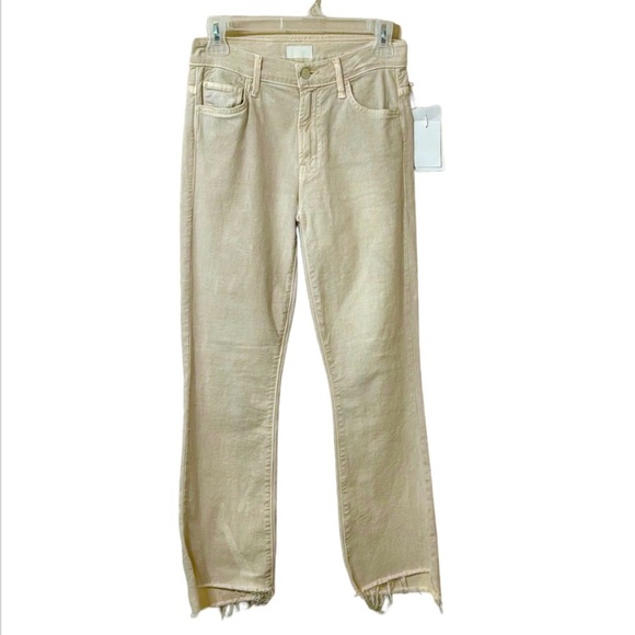 Mother Denim The Insider Crop Step Fray Jeans Size 25
